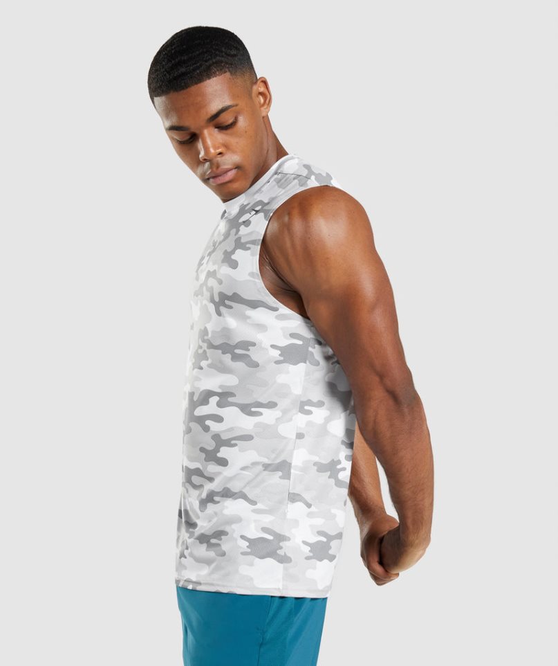 Podkoszulki Gymshark Arrival Bez Rękawów Męskie Camo | PL 137UJP